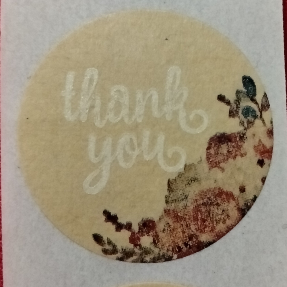 100 Thank you stickers